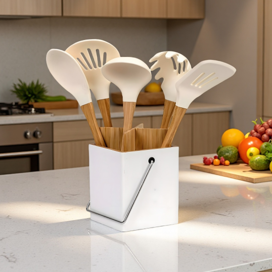 Wooden Spoon Holder